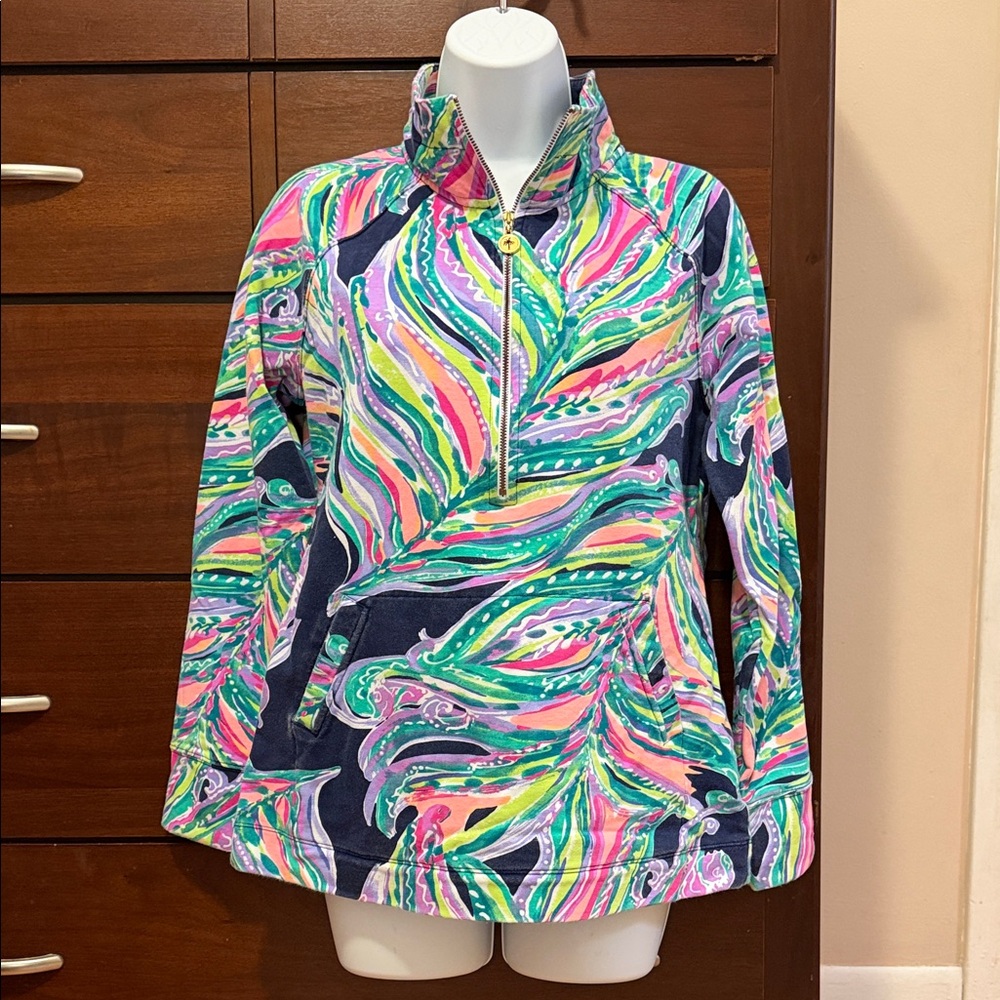 Colorful Quarter-Zip Pullover
